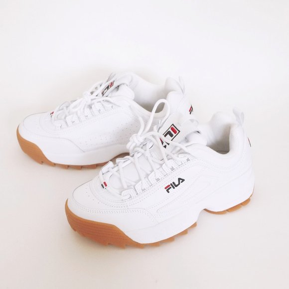 fila trainers disruptor white junior